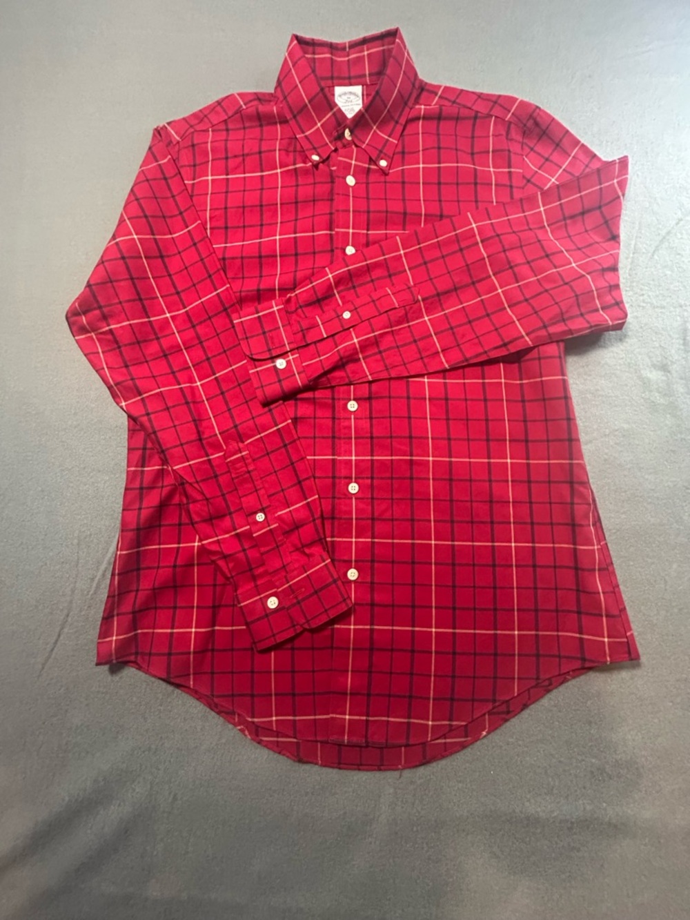 Brooks Brothers Red Plaid Long-Sleeve Button-Down Shirt